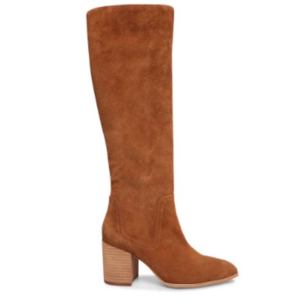 Steve Madden Jaynie Cognac Suede Heeled Boots size 8